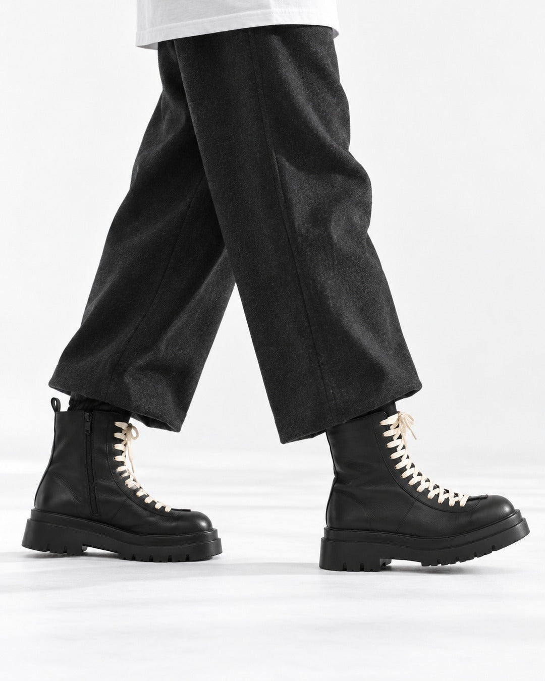 Lace-Up Platform Ankle Boots