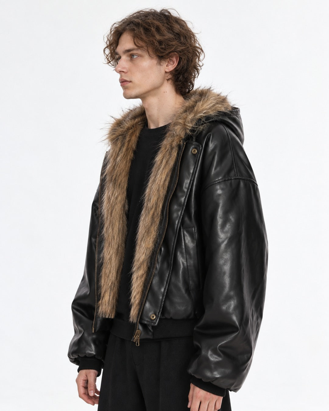 Reversible Faux Fur Hooded Jacket
