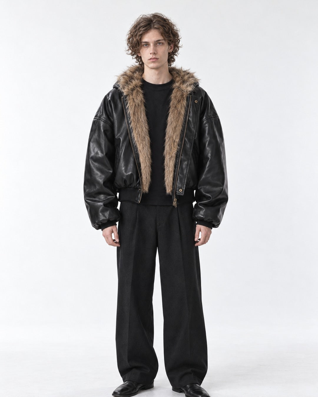 Reversible Faux Fur Hooded Jacket