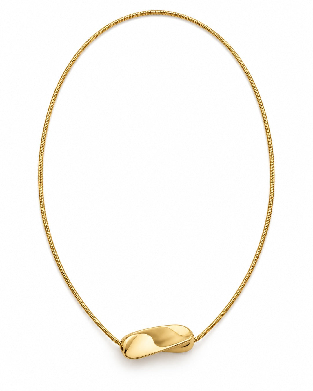 Bean Pendant Snake Chain Necklace