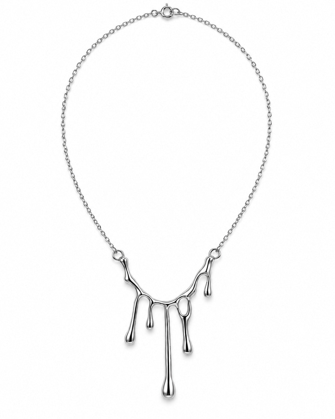 Molten Drip Pendant Necklace