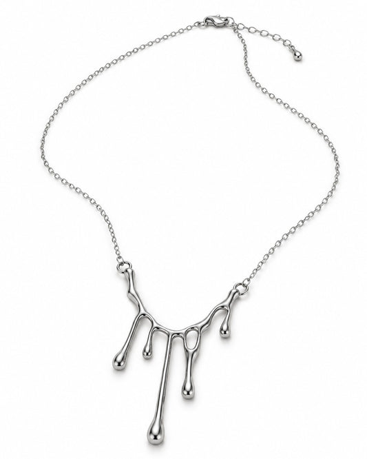 Molten Drip Pendant Necklace