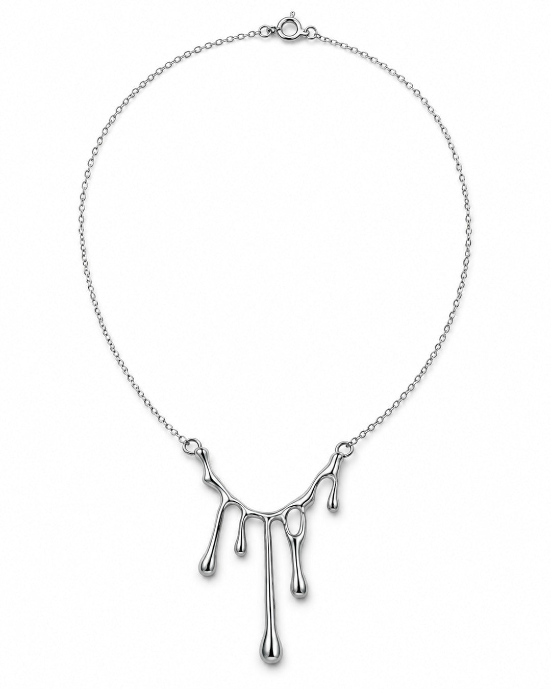 Molten Drip Pendant Necklace