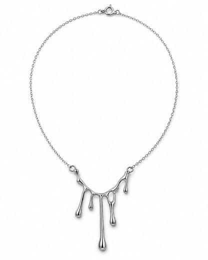 Molten Drip Pendant Necklace