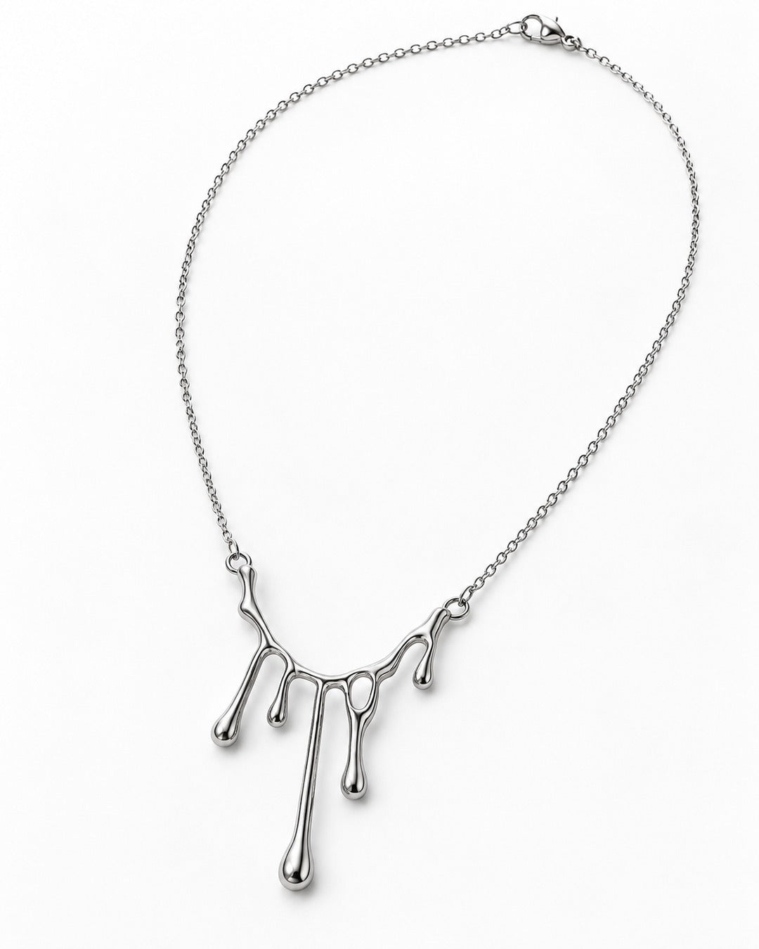 Molten Drip Pendant Necklace