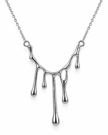 Molten Drip Pendant Necklace