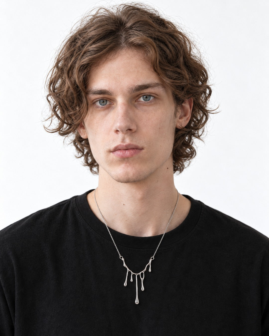 Molten Drip Pendant Necklace