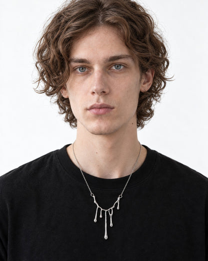 Molten Drip Pendant Necklace