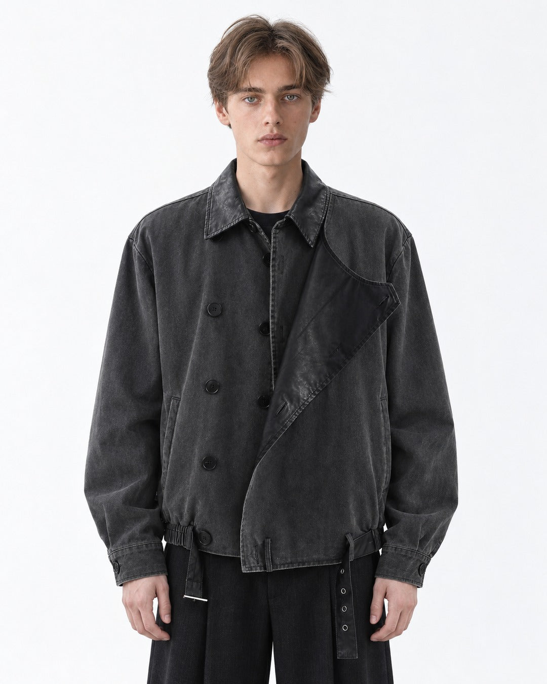 Asymmetric Belted Jacket