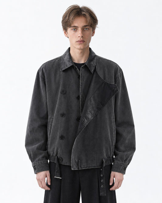 Asymmetric Belted Jacket