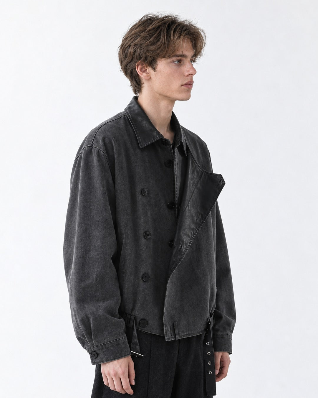 Asymmetric Belted Jacket