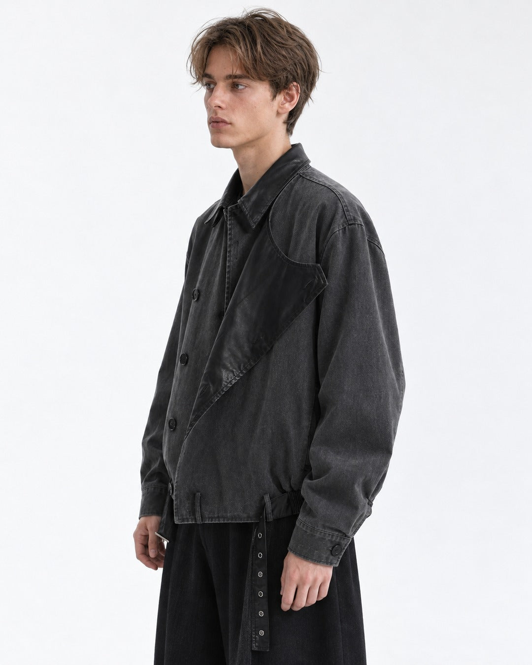 Asymmetric Belted Jacket