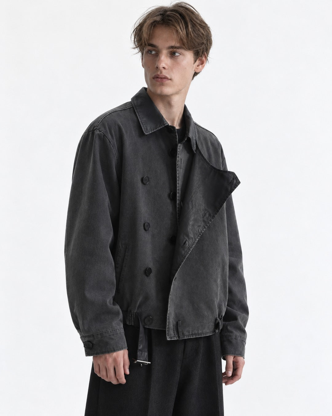 Asymmetric Belted Jacket