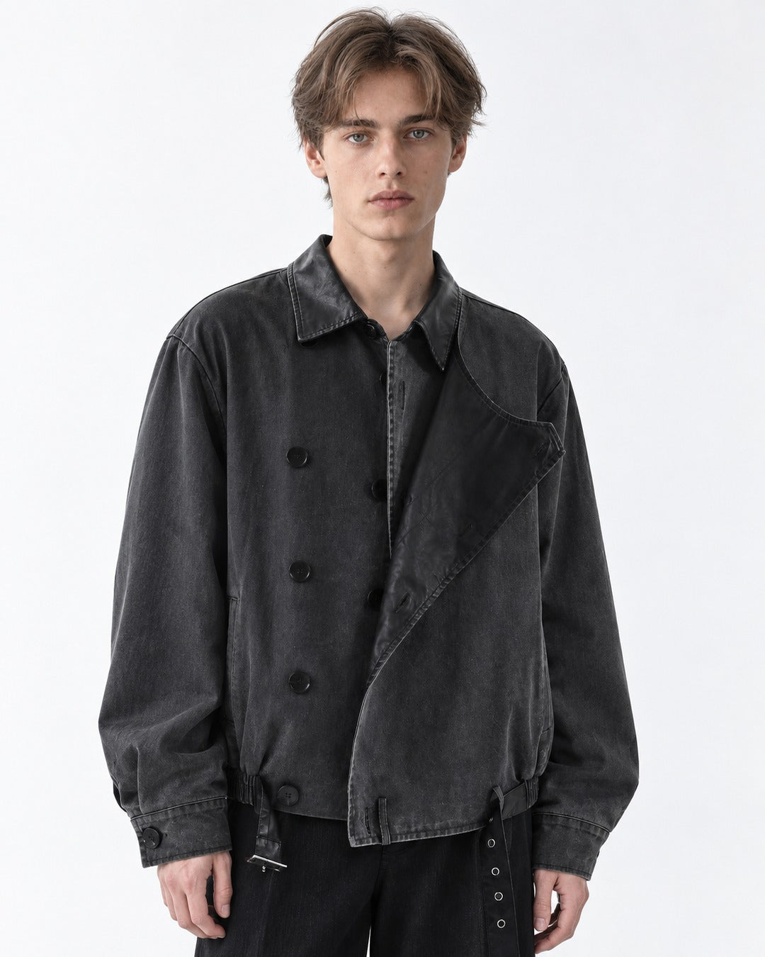 Asymmetric Belted Jacket