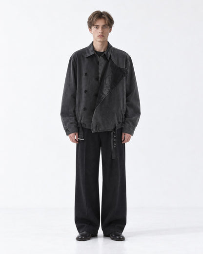 Asymmetric Belted Jacket