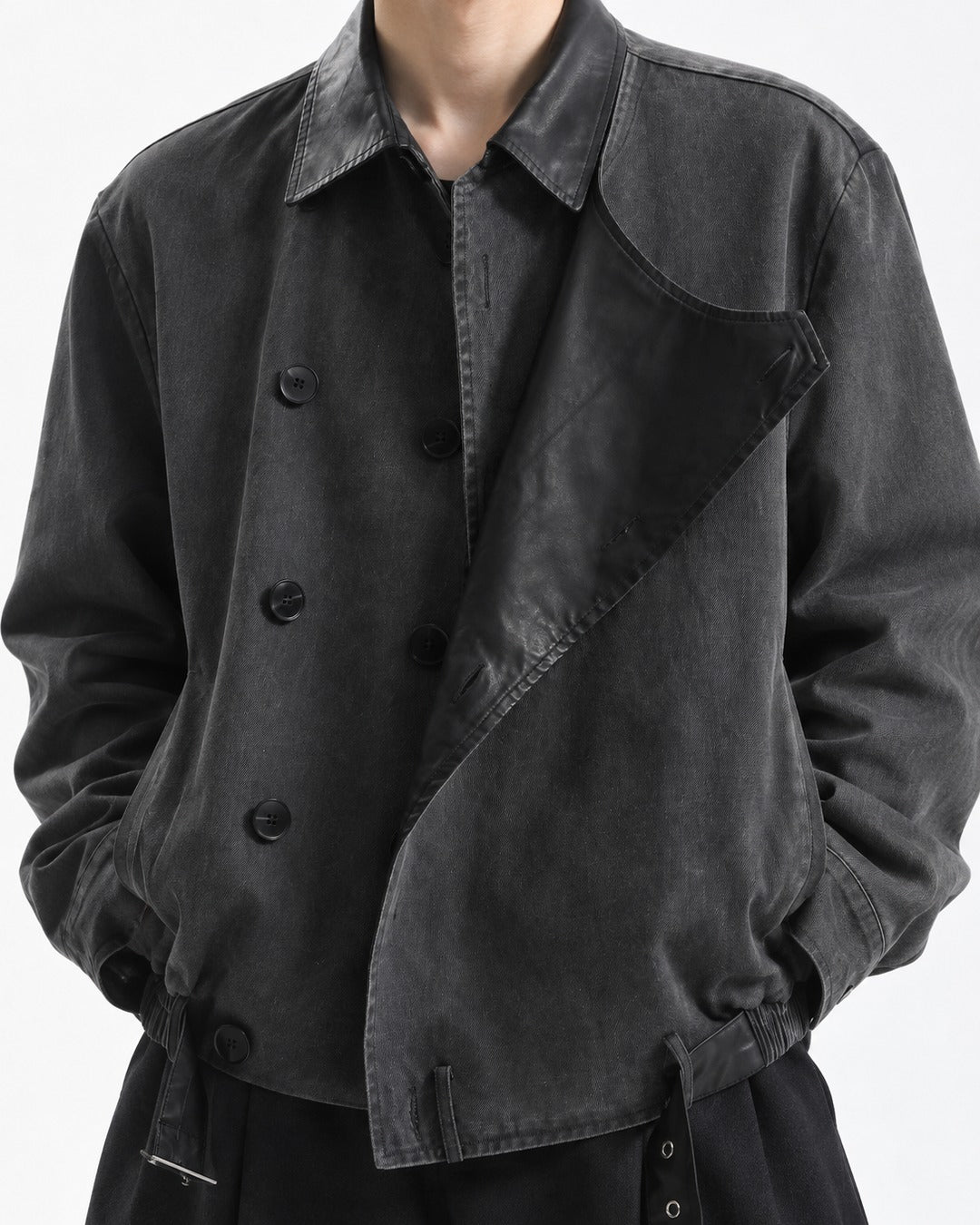 Asymmetric Belted Jacket