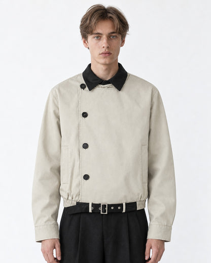 Asymmetric Belted Jacket