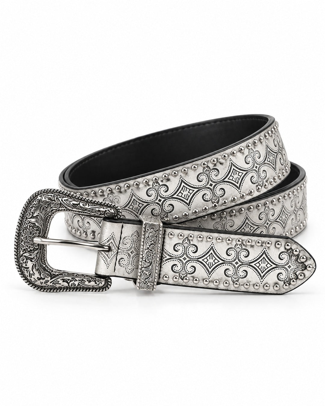 Engraved Western Buckle Belt