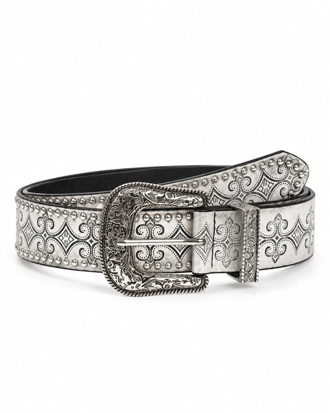Engraved Western Buckle Belt