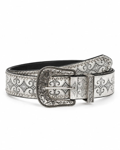 Engraved Western Buckle Belt