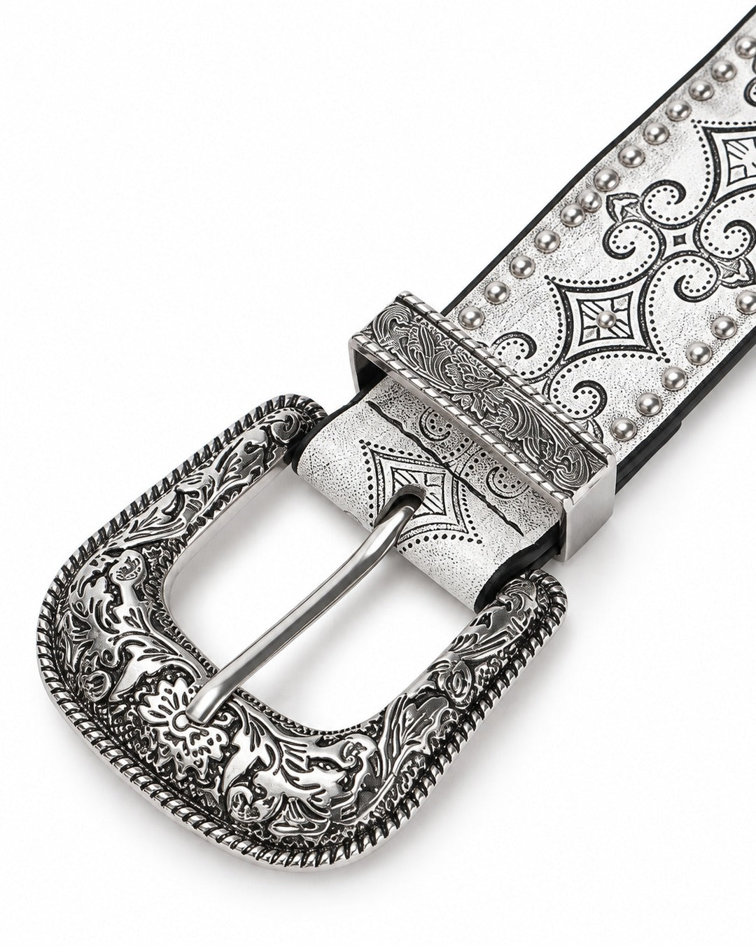 Engraved Western Buckle Belt