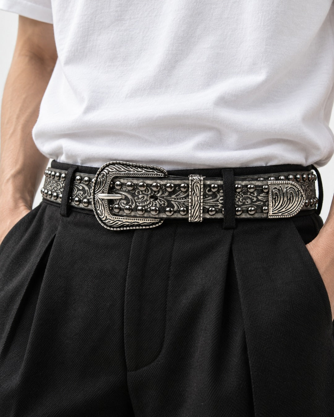 Studded Western Belt