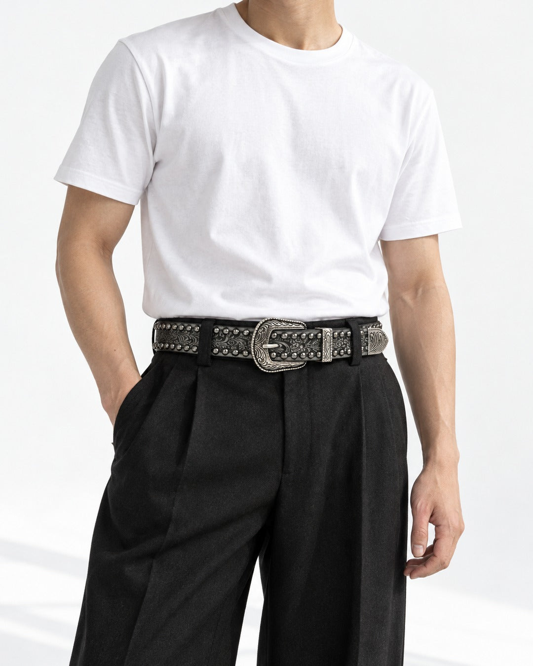 Studded Western Belt