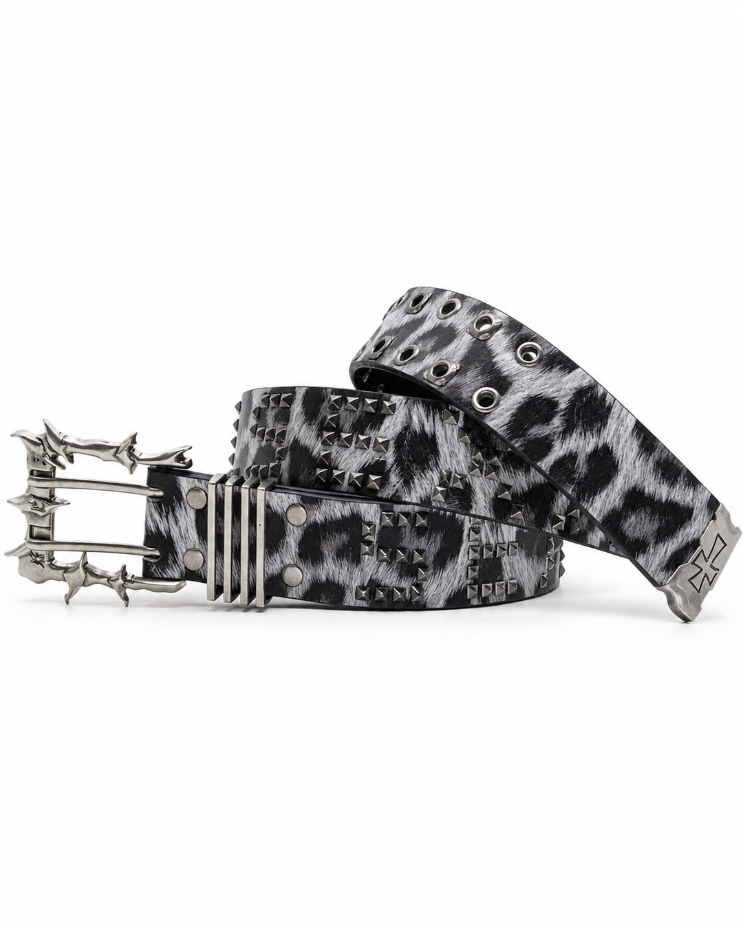 Studded Leopard Belt