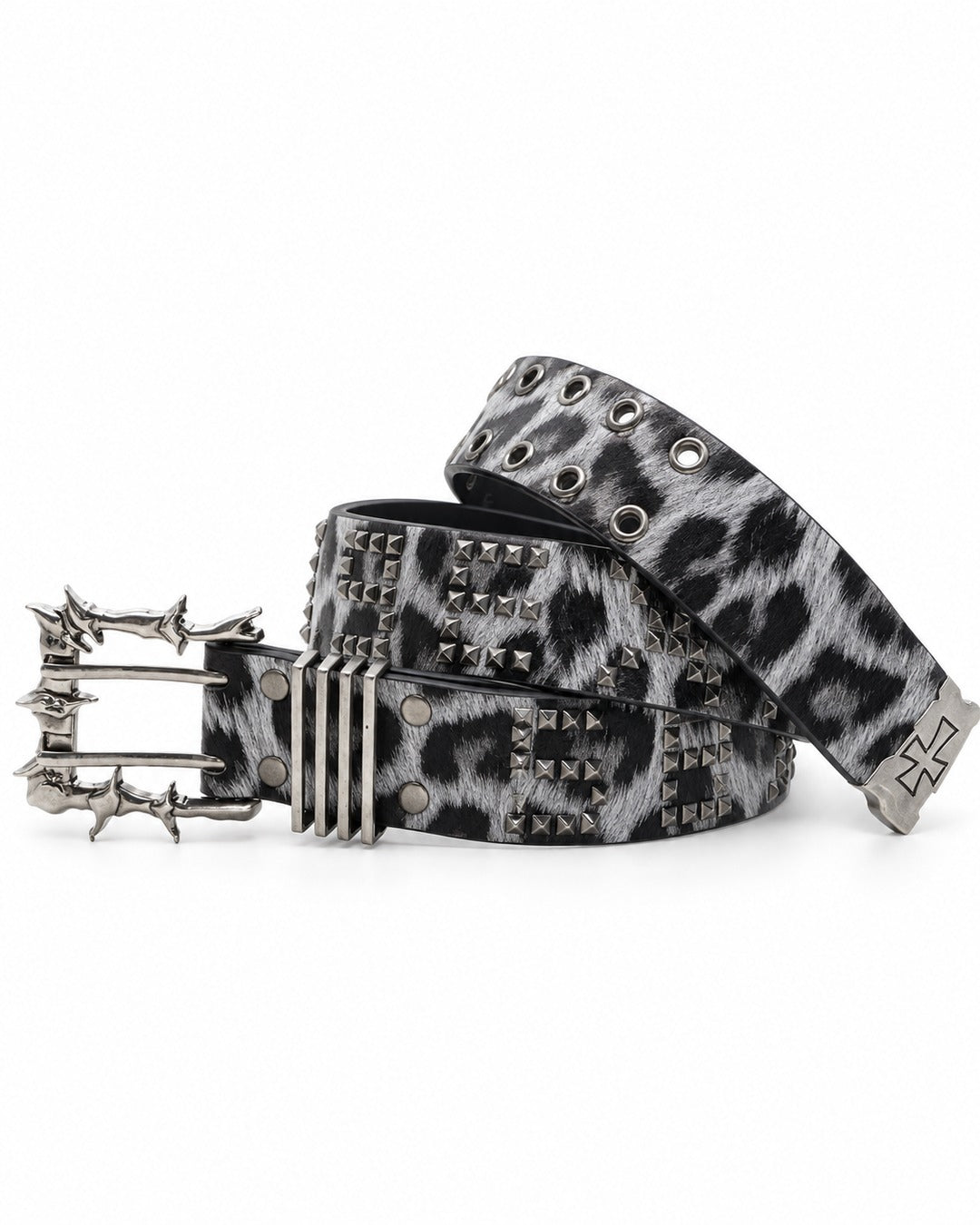 Studded Leopard Belt