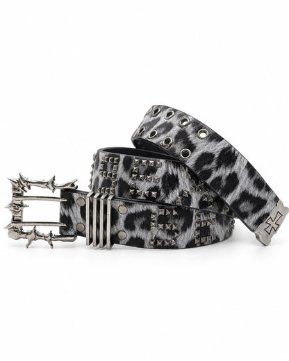 Studded Leopard Belt