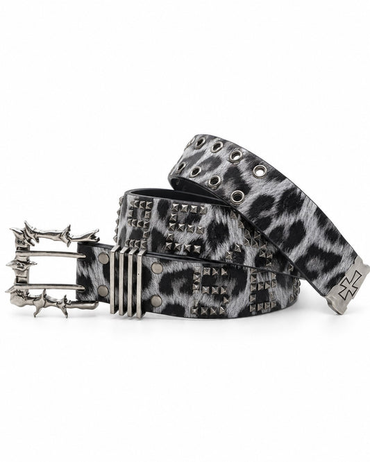 Studded Leopard Belt