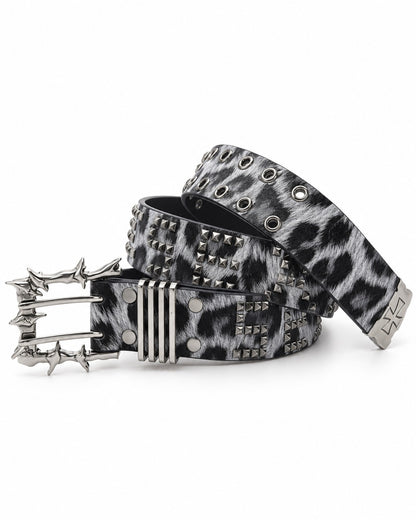 Studded Leopard Belt
