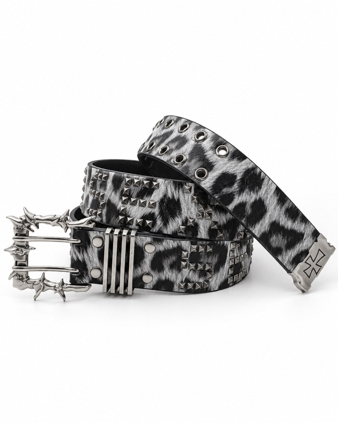 Studded Leopard Belt