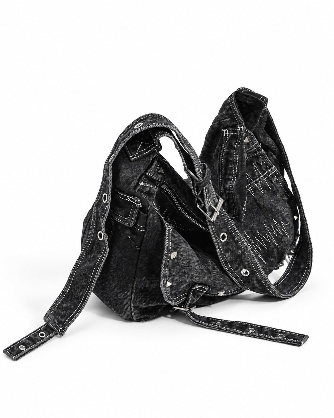 Studded Hobo Shoulder Bag