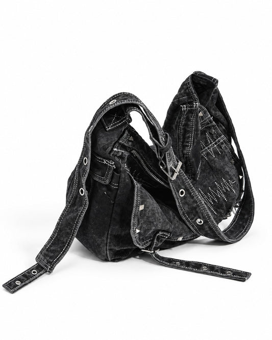 Studded Hobo Shoulder Bag
