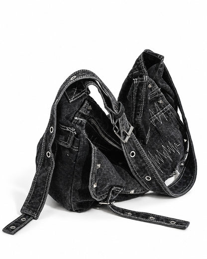 Studded Hobo Shoulder Bag