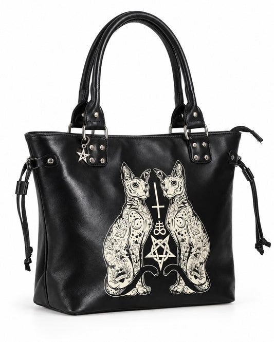 Cat Embroidered Tote Bag