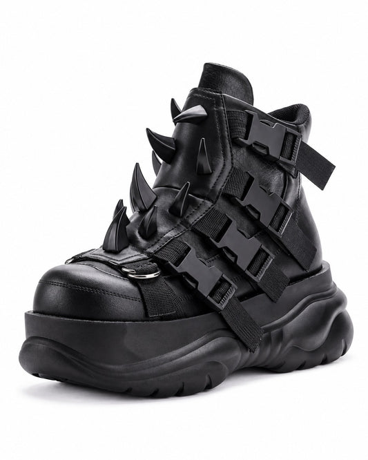 Spiked Strap Platform Sneakers