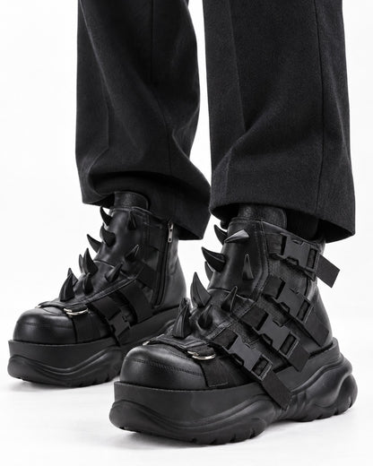 Spiked Strap Platform Sneakers