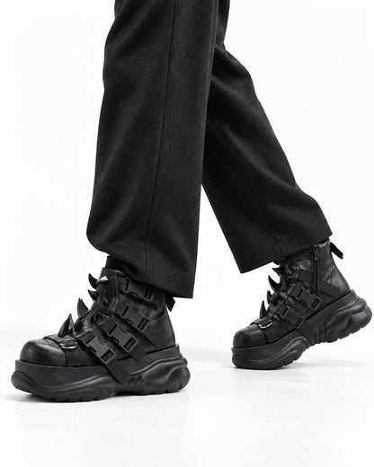 Spiked Strap Platform Sneakers