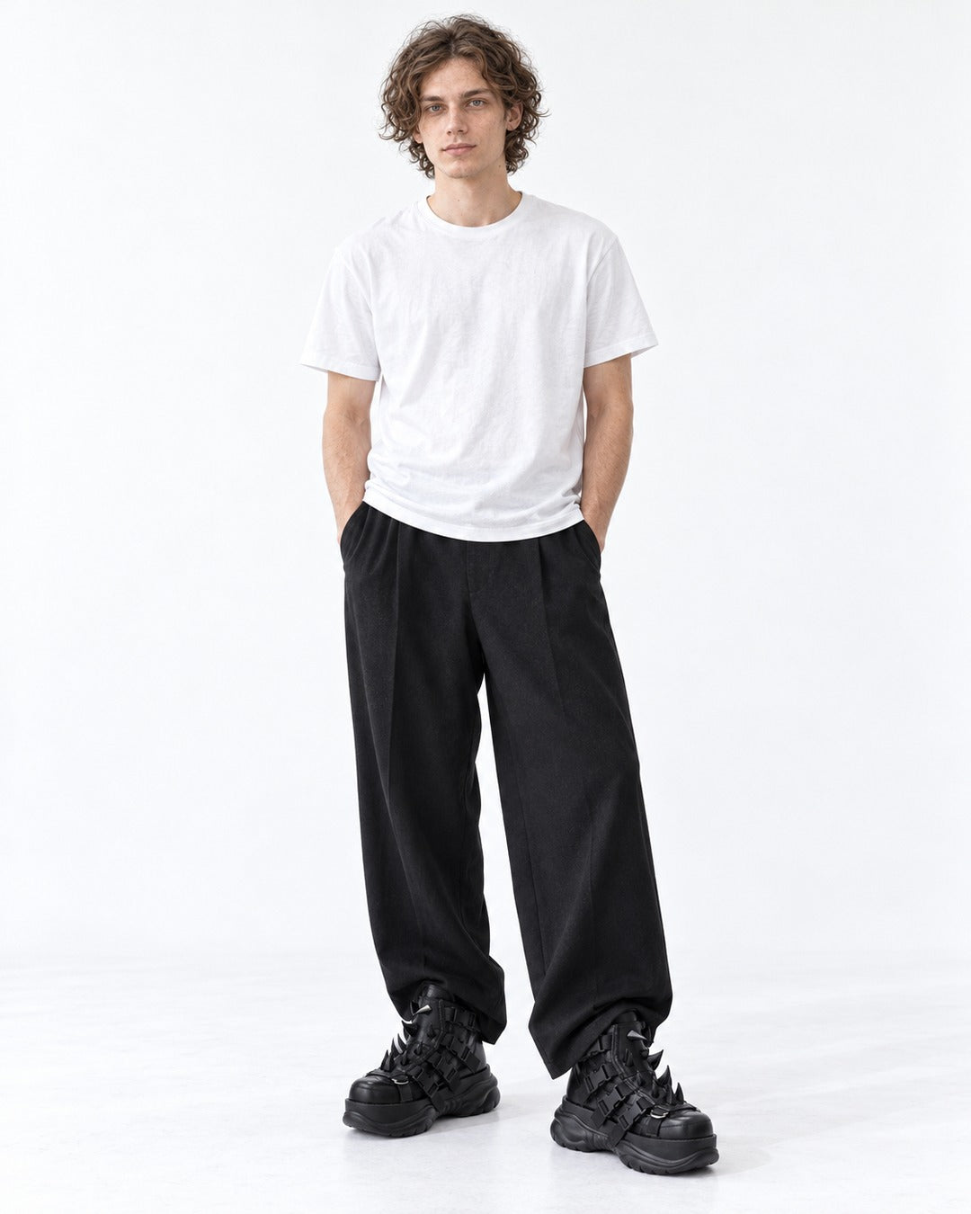 Spiked Strap Platform Sneakers
