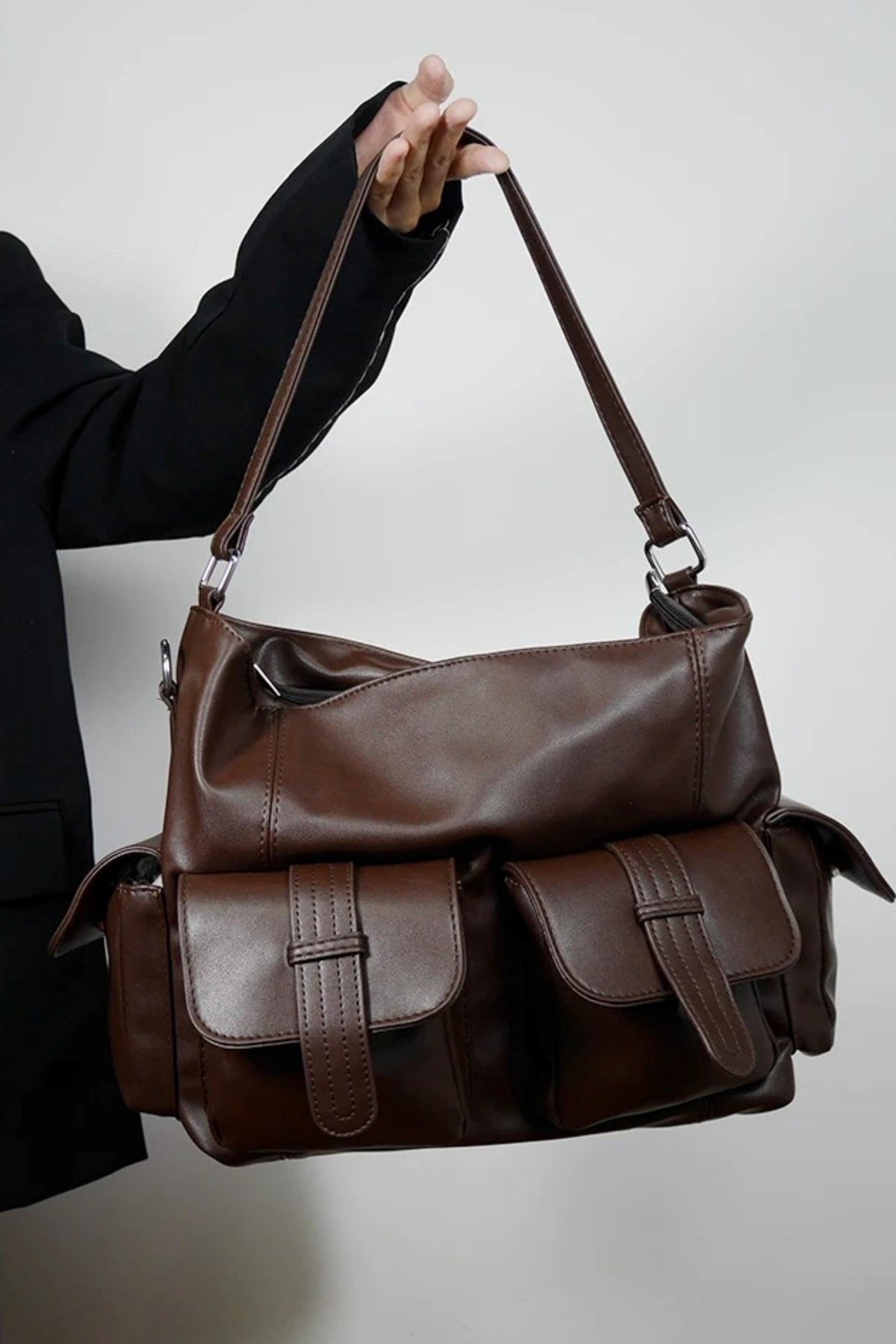 Soft Leather Retro Crossbody Bag
